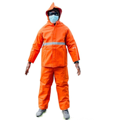 CHAQUETA Y JARDINERA NARANJA DOS PIEZAS