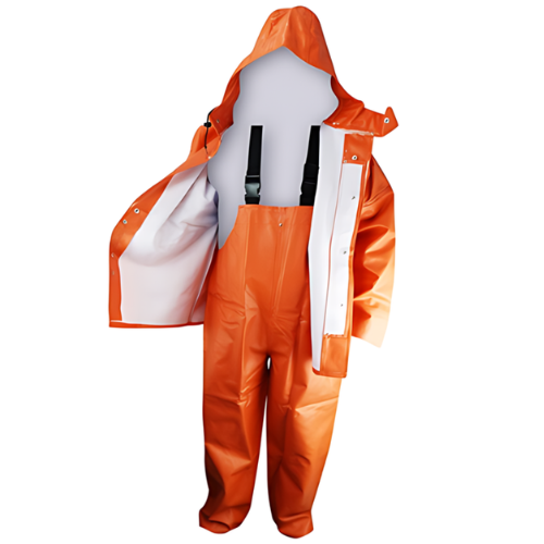 CHAQUETA Y JARDINERA NARANJA DOS PIEZAS
