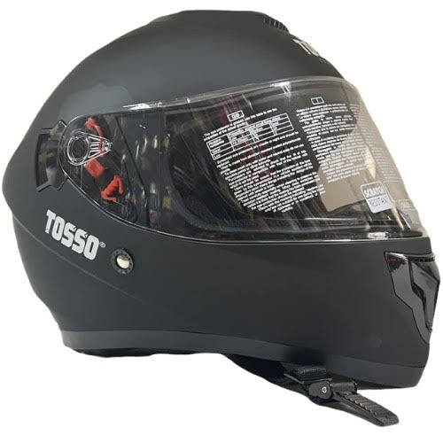 CASCO TOSSO NEGRO MATE 830